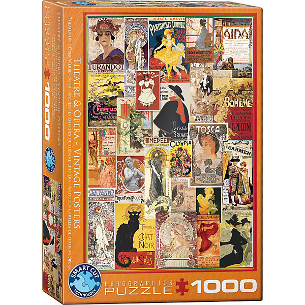 Puzzle 1000 Teile-Theater und Oper Werbeplakate
