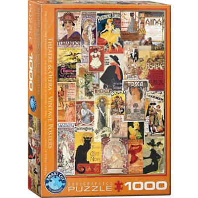Puzzle 1000 Teile-Theater und Oper Werbeplakate