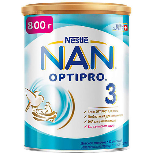 Молочный напиток Nestle NAN Optipro 3, с 12 мес, 800 г от Nestle