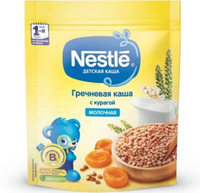 Молочная каша Nestle гречневая с курагой, с 5 мес, 220 г