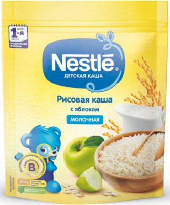 Молочная каша Nestle рисовая с яблоком, с 4 мес, 220 г