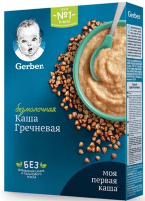 Безмолочная каша Gerber гречневая, с 4 мес, 180 г