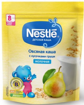 Молочная каша Nestle овсяная с кусочками груши, с 8 мес, 220 г