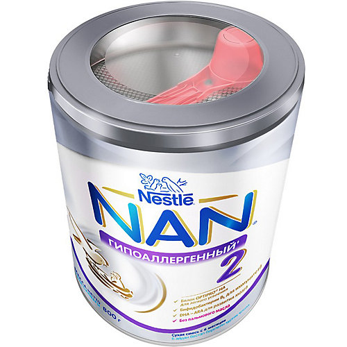 Молочная смесь Nestle NAN гипоаллергенный 2, с 6 мес, 800 г от Nestle