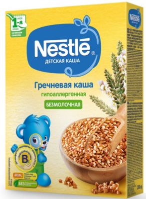 Безмолочная каша Nestle гречневая гипоаллергенная, с 4 мес, 200 г