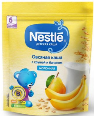 Молочная каша Nestle овсяная с грушей и бананом, с 6 мес, 220 г