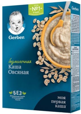 Безмолочная каша Gerber овсяная, с 5 мес, 180 г