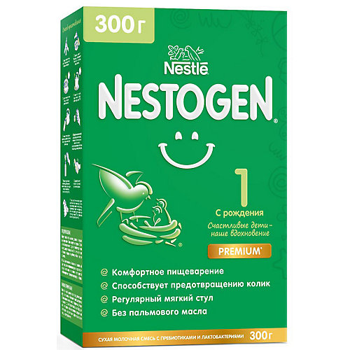 Молочная смесь Nestle Nestogen 1, с 0 мес, 300 г от Nestle
