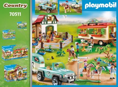 Playmobil 70511 Country PKW mit Pony-Anhänger Pferde-Anhänger Pferde Spielzeug 