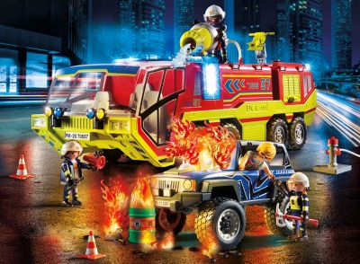 Playmobil® 70557 City Action Feuerwehreinsatz mit Löschfahrzeug mit Licht 