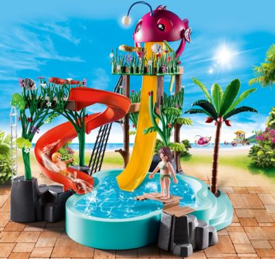 Playmobil Family Fun 70609 Aqua Park Rutschen Spielspaß Wasser Kinder Toy B-WARE 