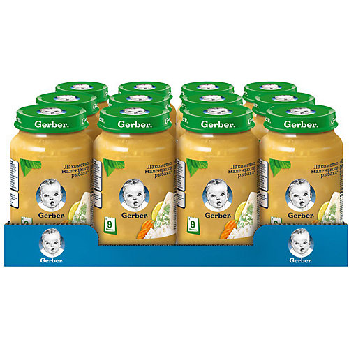 Пюре Gerber лакомство маленького рыбака с 9 мес, 12 шт х 190 г/уп от Gerber
