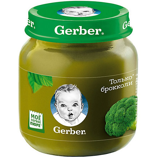 Пюре Gerber брокколи с 4 мес, 12 шт х 130 г/уп от Gerber