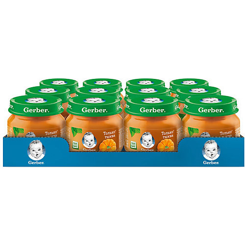 Пюре Gerber тыква с 5 мес, 12 шт х 80 г/уп от Gerber