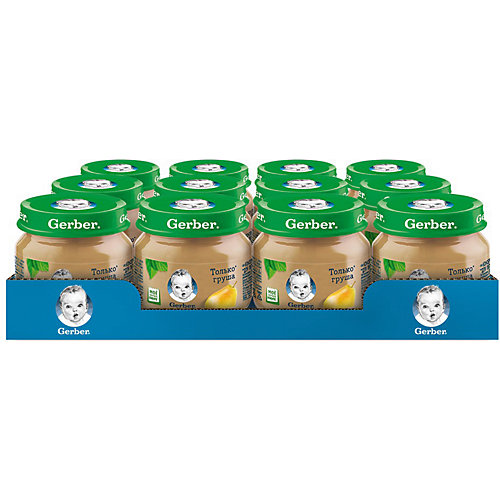 Пюре Gerber груша с 4 мес, 12 шт х 80 г/уп от Gerber