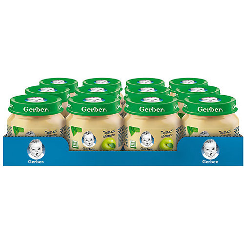 Пюре Gerber яблоко с 4 мес, 12 шт х 80 г/уп от Gerber