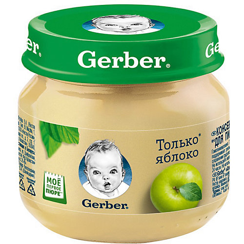 Пюре Gerber яблоко с 4 мес, 12 шт х 80 г/уп от Gerber