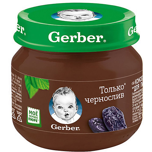Пюре Gerber чернослив с 4 мес, 12 шт х 80 г/уп от Gerber