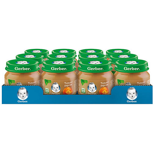 Пюре Gerber персик с 4 мес, 12 шт х 80 г/уп от Gerber