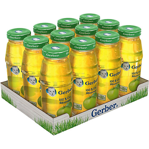 Сок Gerber яблочный с 4 мес, 12 шт х 175 мл/уп от Gerber