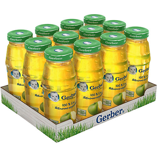 Сок Gerber яблочно-грушевый с 4 мес, 12 шт х 175 мл/уп от Gerber