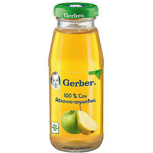 Сок Gerber яблочно-грушевый с 4 мес, 12 шт х 175 мл/уп от Gerber
