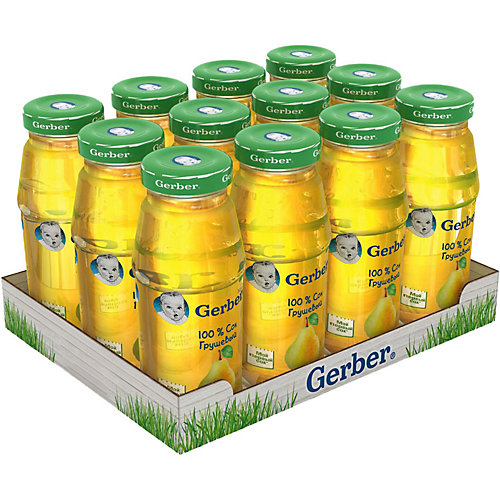 Сок Gerber грушевый с 4 мес, 12 шт х 175 мл/уп от Gerber