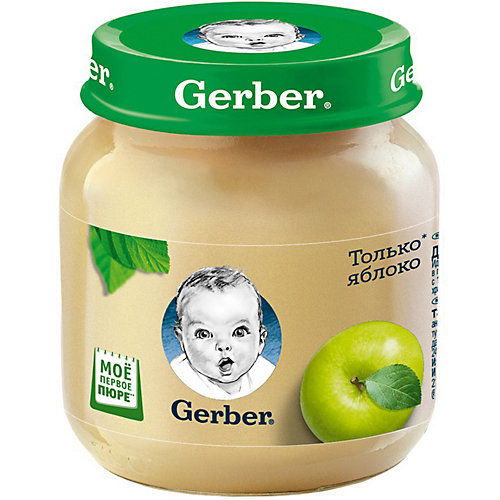 Пюре Gerber яблоко с 4 мес, 12 шт х 130 г/уп от Gerber
