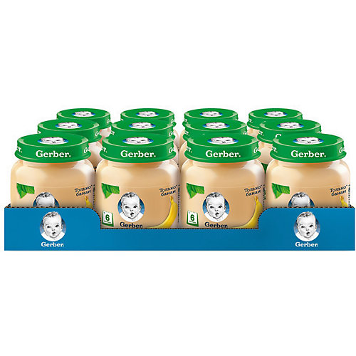Пюре Gerber банан с 6 мес, 12 шт х 130 г/уп от Gerber