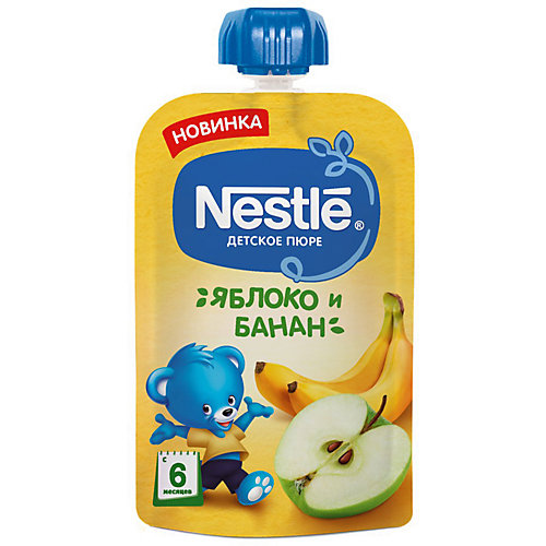 Пюре Nestle яблоко, банан с 6 мес, 8 шт х 90 г/уп от Nestle