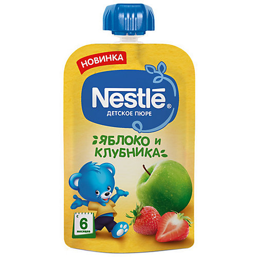 Пюре Nestle яблоко, клубника с 6 мес, 8 шт х 90 г/уп от Nestle