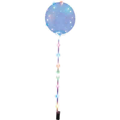 Leuchtballon mit Lichterkette, transparent - blau