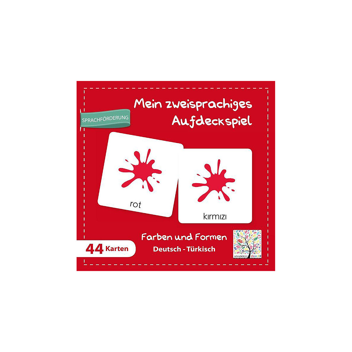 Schulbuchverlag Anadolu Mein zweisprachiges Aufdeckspiel Farben und Formen Deutsch-Türkisch (Kinderspiel)