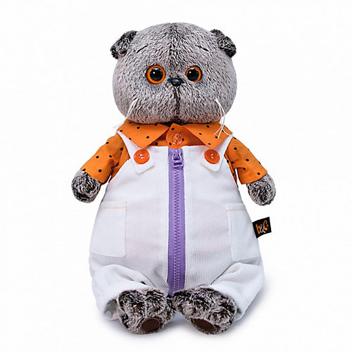 Мягкая игрушка Budi Basa Кот Басик в белом комбинезоне, 19 см от Budi Basa