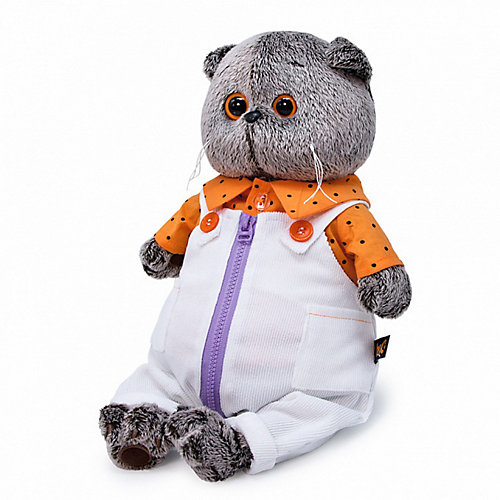 Мягкая игрушка Budi Basa Кот Басик в белом комбинезоне от Budi Basa