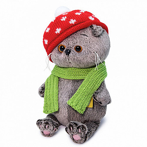 Мягкая игрушка Budi Basa Кот Басик Baby в шапке мухомор, 20 см от Budi Basa