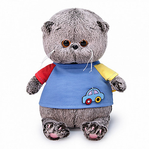 Мягкая игрушка Budi Basa Кот Басик Baby в футболке с машинкой, 20 см от Budi Basa