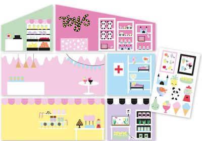 Набор обоев для домика Lundby "Магазин"