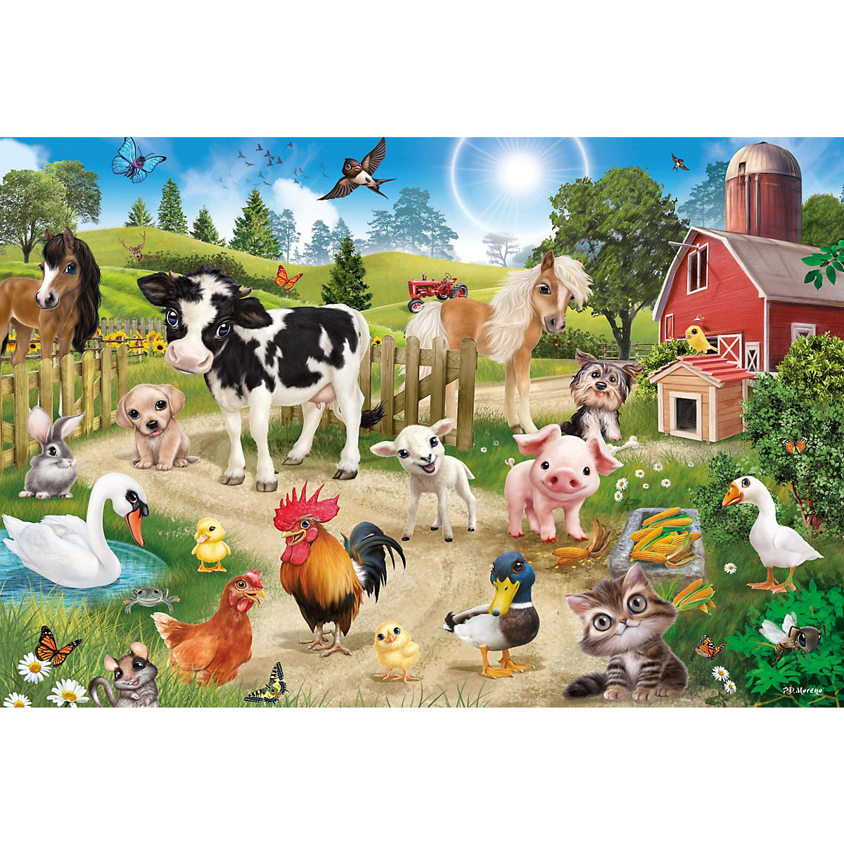 Schmidt Spiele Puzzle Animal Club Bauernhof 60 Teile