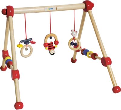 Baby Gym Babyspielgerät Spieltrapez Spielbogen Holzspielzeug Aktivitätszentrum 