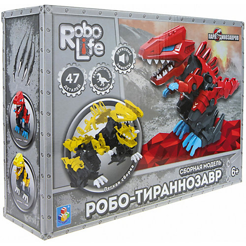 Сборная модель 1Toy RoboLife "Робо-тираннозавр", 47 деталей
движение, звук эффекты , работает от 2 АА бат (в ко от 1Toy