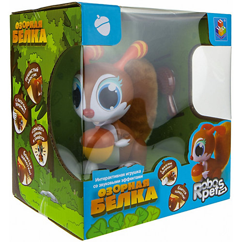 Игрушка интерактивная 1Toy RoboPets "Озорная белка", звуковые эффекты от 1Toy
