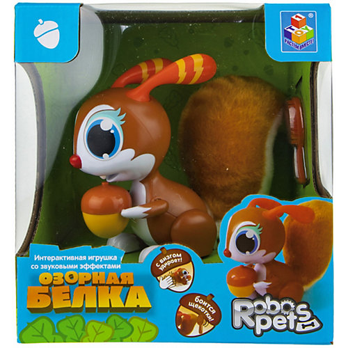 Игрушка интерактивная 1Toy RoboPets "Озорная белка", звуковые эффекты от 1Toy