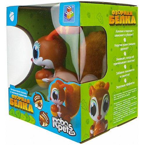 Игрушка интерактивная 1Toy RoboPets "Озорная белка", звуковые эффекты от 1Toy