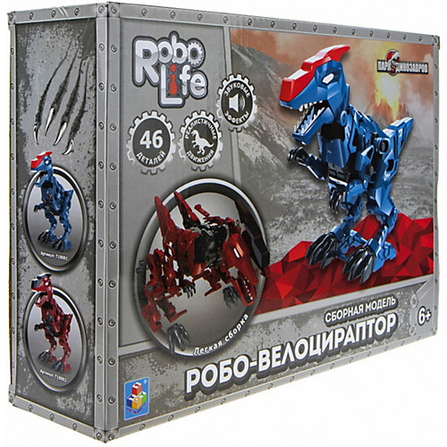 Сборная модель 1Toy RoboLife "Робо-велоцираптор", 46 деталей
движение, звук эффекты , работает от 2 АА бат (в ко от 1Toy