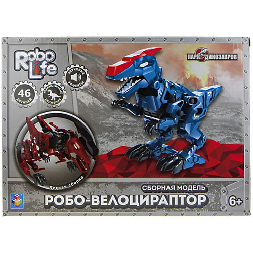 Сборная модель 1Toy RoboLife "Робо-велоцираптор", 46 деталей
движение, звук эффекты , работает от 2 АА бат (в ко от 1Toy