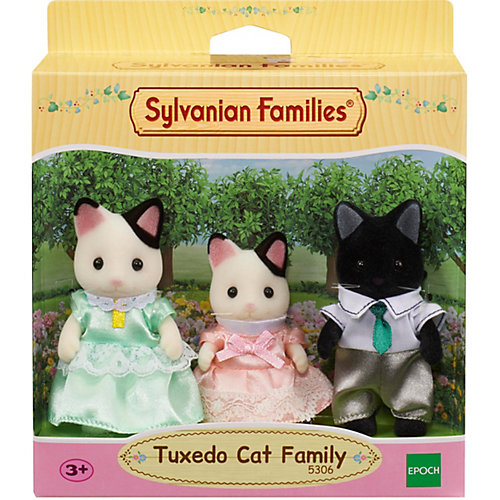 Игровой набор Sylvanian Families Семья черно-белых котов, 3 фигурки от Эпоха Чудес
