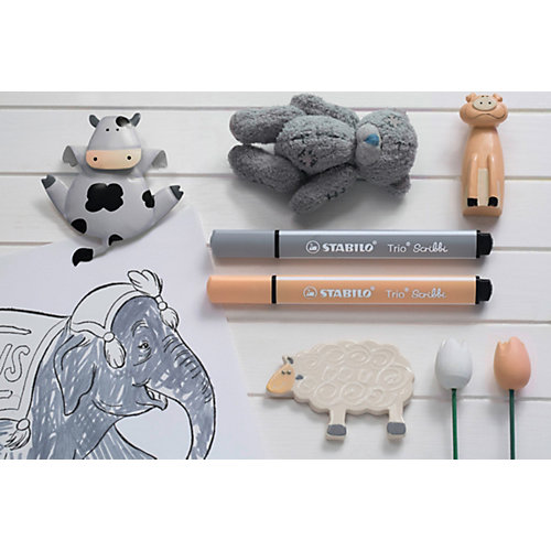Фломастеры Stabilo "Scribbi", 12 цветов от STABILO