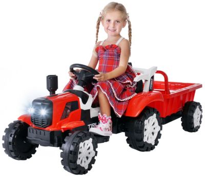 Elektrischer Kindertraktor Elektrotraktor Elektroauto für Kinder mit Hänger NEU 