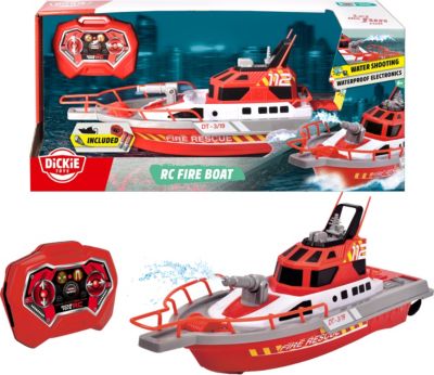 Feuerlöschboot 24cm Wasserspielzeug Feuerwehrboot Baby Badespielzeug Batterie ka 